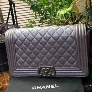 Beautiful Chanel Lambskin Stingray Boy